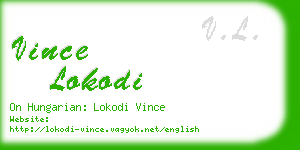 vince lokodi business card